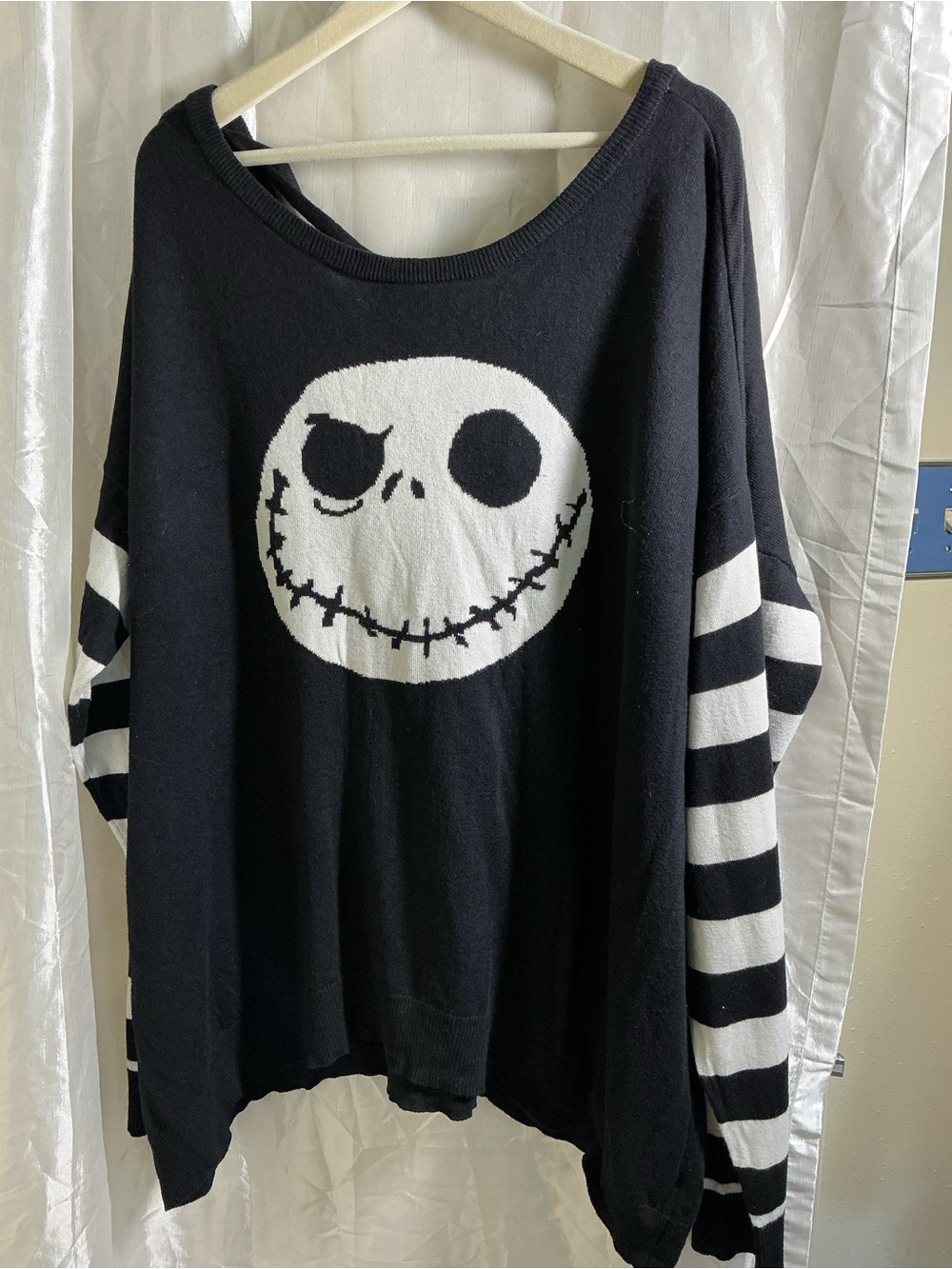 Disney Black & White Jack Skellington Crewneck Sweater